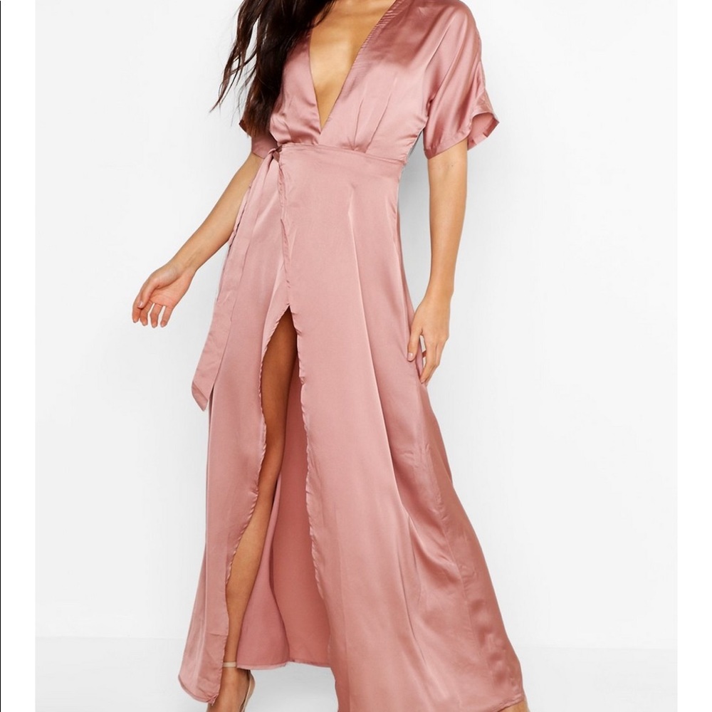 Boohoo satin dress